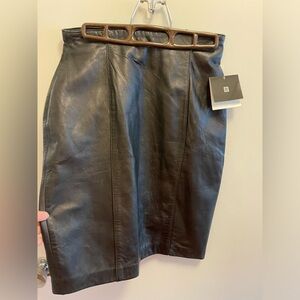 NWT Valerie Stevens Zealand Lambskin Pencil Skirt Leather Size‎ 8 Vintage 90's